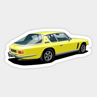 Jensen Interceptor III in yellow Sticker